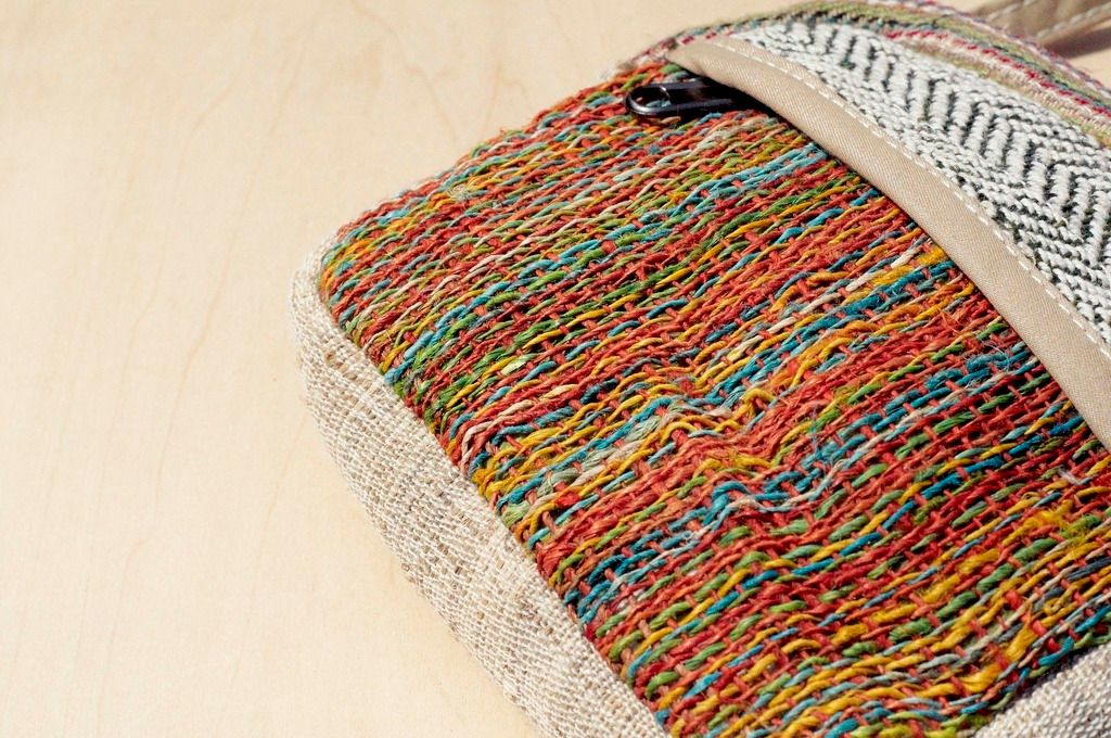 手作りの自然な綿の収納袋/国家風財布/カメラバッグ/携帯電話袋/クリップ - 熱帯林のモザイク(1を制限します) - その他 - コットン・麻 多色