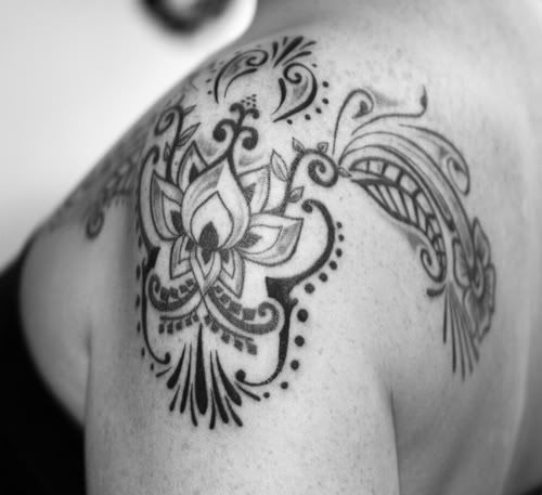 I want it on the top of my shoulder running down to to the start of my arm 