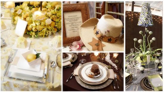 vintage wedding table settings