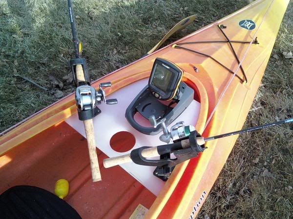 Inexpensive custom console for sit inside fishing kayaks