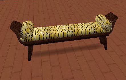 Bench - leopard skin