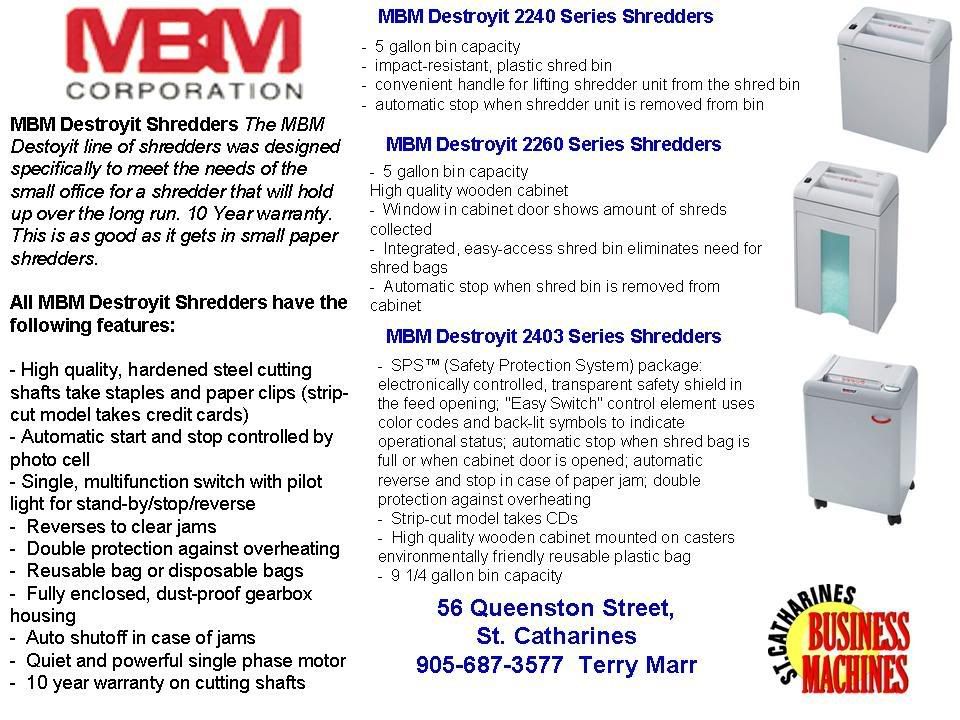 SCBM - MBM Shredders