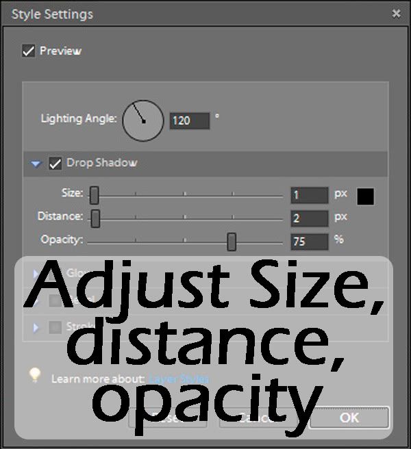 Adjust settings