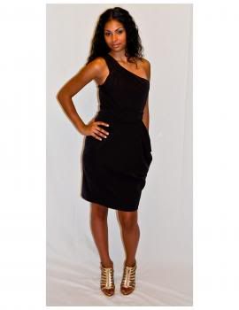 Black Halo One shoulder Dress