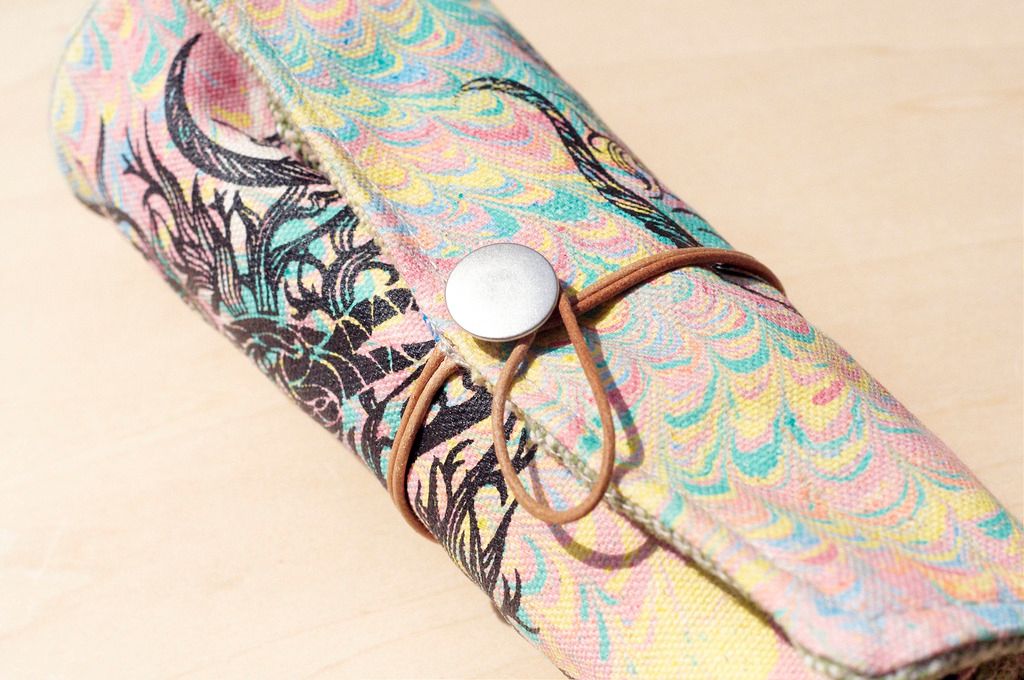 Valentine's Day Gift/Hand Scroll/Spring Roll Pencil Case-Water Color House of Pens (Thailand Crazy Tree) - Pencil Cases - Other Materials Multicolor