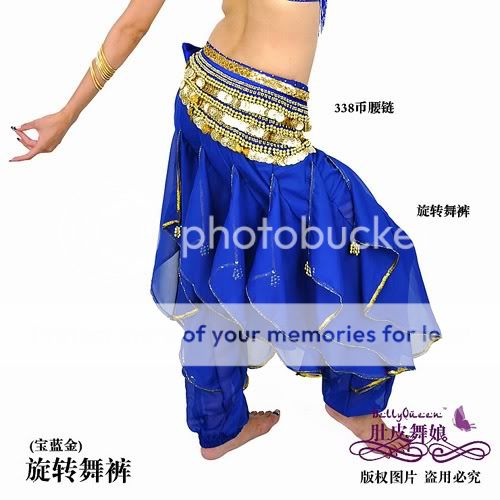 Golden Edge Yoga Belly Dance Rotation Harem Pants  