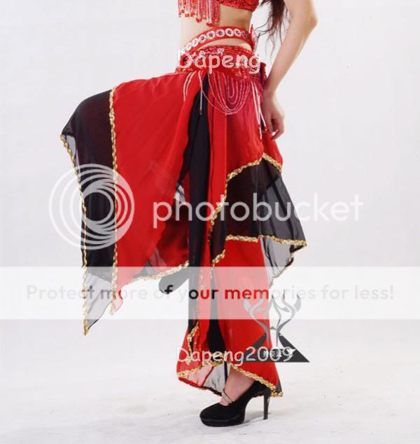 Belly Dance Double color Trousers Skirt Pants  