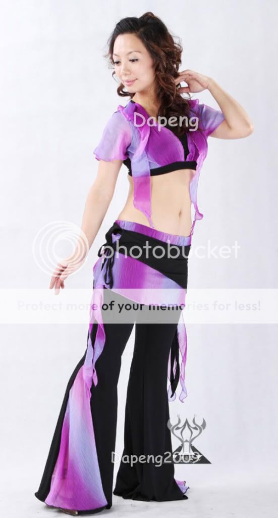 Yoga Belly Dance Shade Costume of Top & Pants Dp1381  