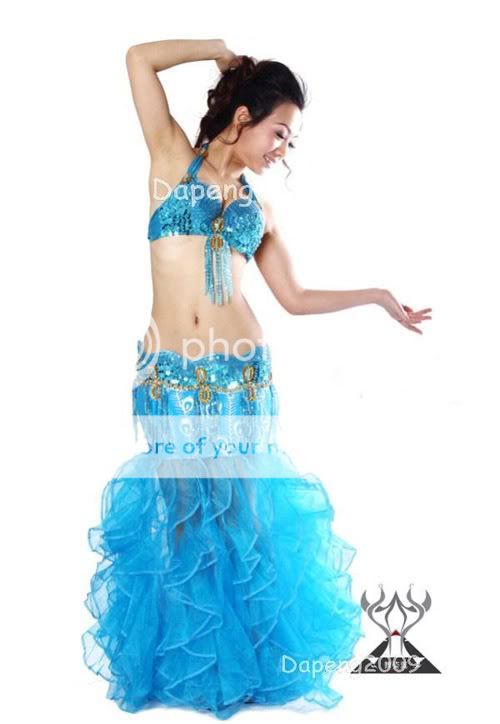 Belly Dance Costume Peacock Fishtail Skirt Dp1452  