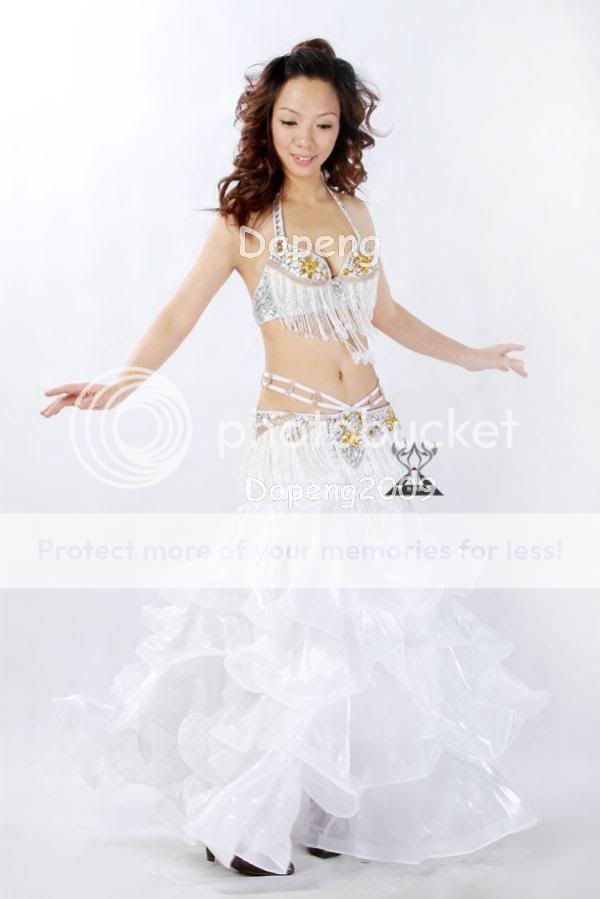 Belly Dance Set Gold Diamond Tasse Bra & Belt QC0490  