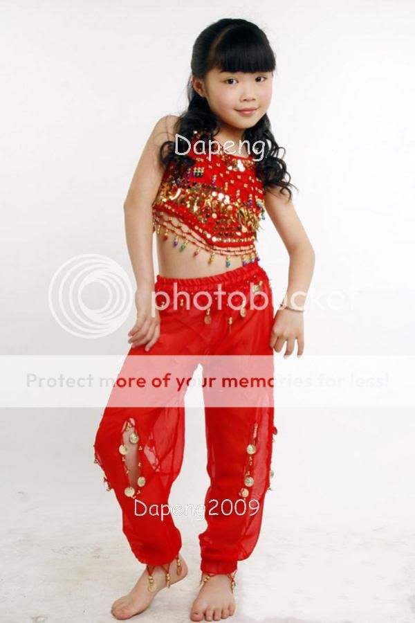   Girl Belly Dancing Clothes for Peppers Top Lantern Pants DP001