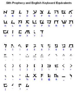 Sith script(font) SITHSCRIPT