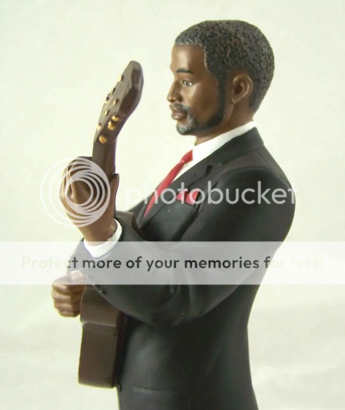 Guitar Player Black Ebony Man Jazz Figurine Music